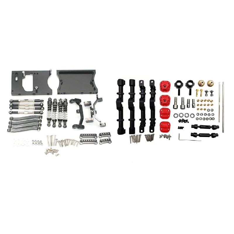 

Front & Rear Metal Gear Axle Housing for MN D90 D91 96 99 99S & Pull Rods Servo Fixed Mount Bracket Shock Absorber Black