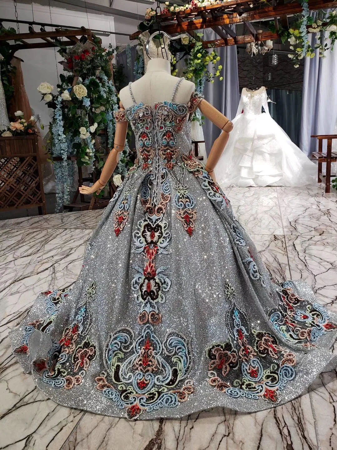 Великолепное Пышное Платье с цветочным узором для девочек особых случаев