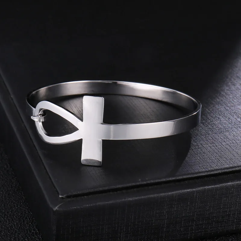 Простые Модные АНК крест браслет женские браслеты каффы Египет религиозное