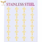 Набор серег-гвоздиков из нержавеющей стали для мужчин и женщин, круглые геометрические ювелирные украшения в христианском стиле