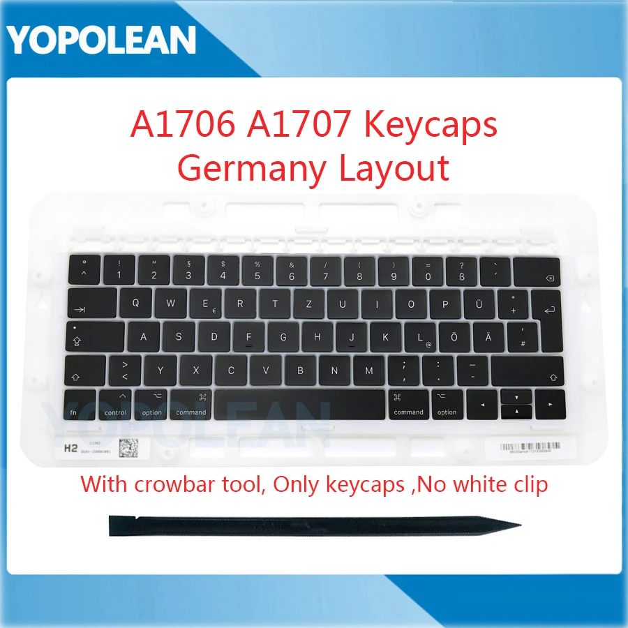 Оригинальная немецкая клавиатура DE колпачки для клавиш Macbook Pro Retina 13 дюймов A1706 15