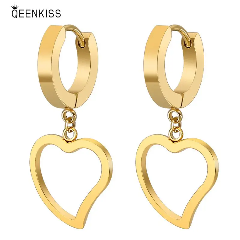 

Ювелирные изделия QEENKISS EG897, оптовая продажа, модные женские, мужские, на день рождения, свадебный подарок, серьги-подвески в форме сердца из т...