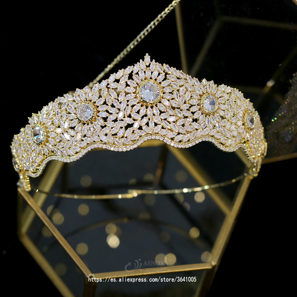 

ASNORA Vintage Crown 3A Zirconia Crystal Crown, Wedding Tiara, Tiara, Tiara, Bridal Crown