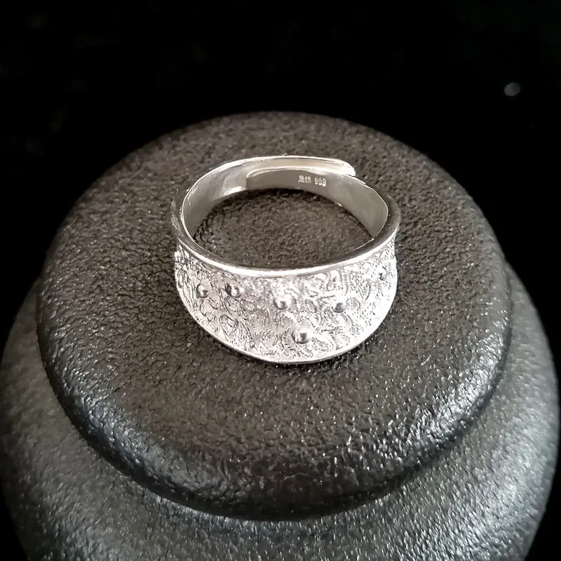 Винтажные антикварные кольца из стерлингового серебра 999 пробы для женщин
