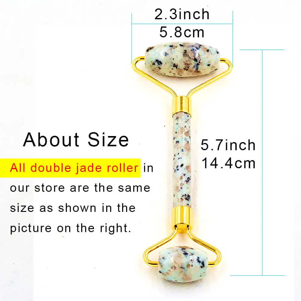 Натуральный нефритовый ролик для лица тонкий массажер коробка похудения тела