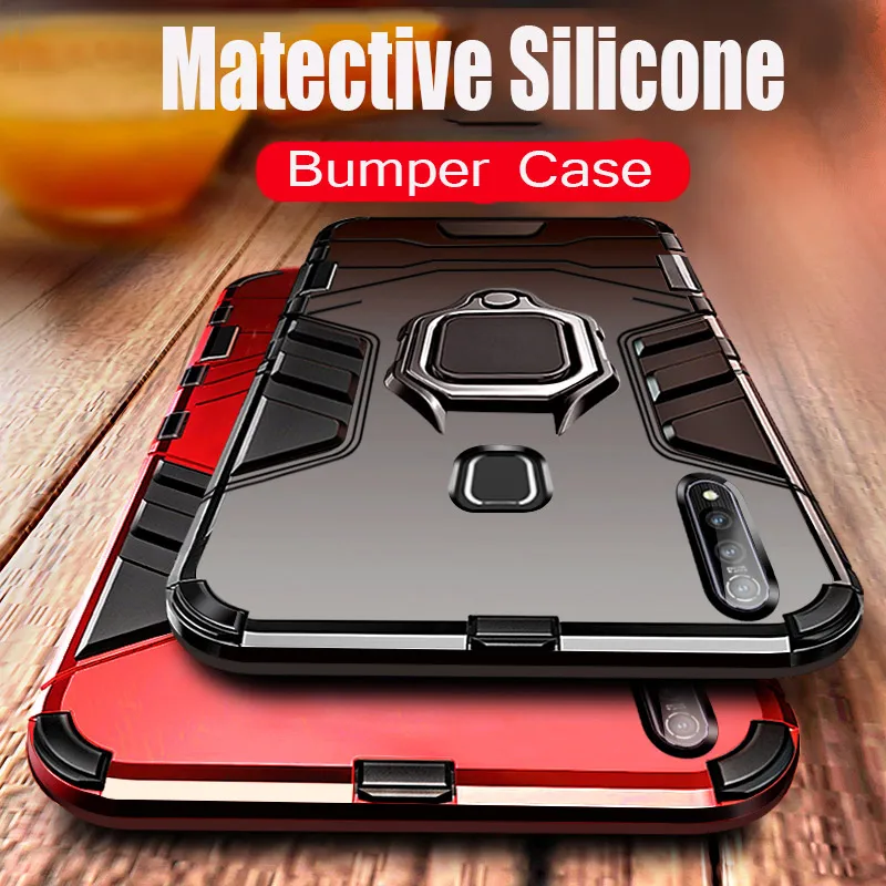 Luxury Magentic Car Ring Silicone Case For Samsung Galaxy A50 A10 A30 A60 A80 Plus A90 A40S M10 M20 M30 A70 Bumper Cover |