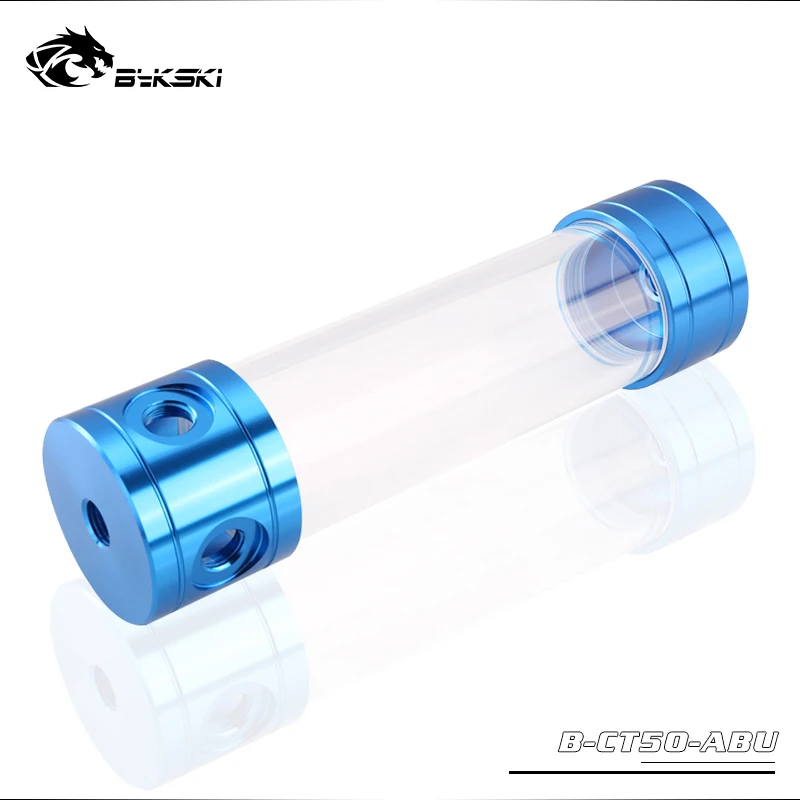 Bykski 50 мм Диаметр чехол цилиндрический резервуар для воды компьютер Сплит