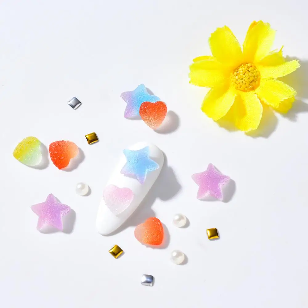 Цветные аксессуары для дизайна ногтей 3D конфетные стразы Жемчужное Украшение в