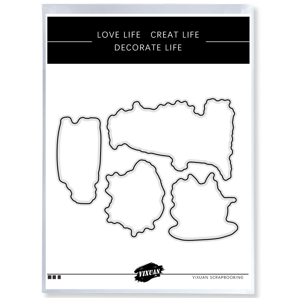 Штампы для вырезания мангокрафт кавайные жирные кошки Сова прозрачные штампы