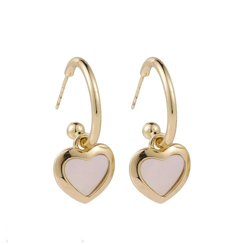 

2021 new trendy sweet simple love earrings fashion girl net celebrity small temperament earrings