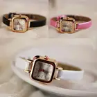 Женские наручные часы, с квадратным циферблатом и тонким цветным ремешком из искусственной кожи