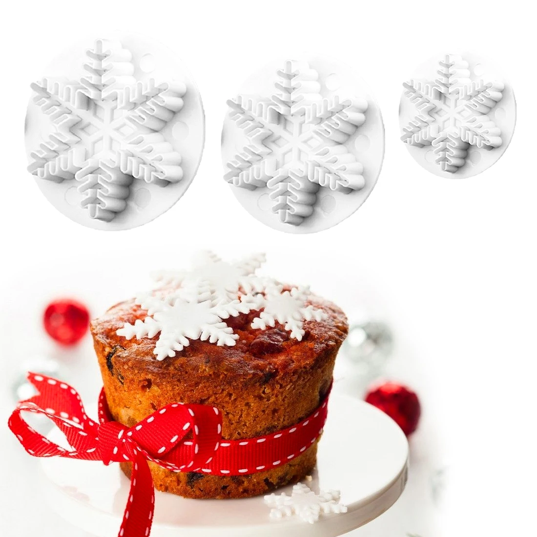 3 шт. инструменты для украшения торта на свадьбу Рождество вечеринку пластиковая