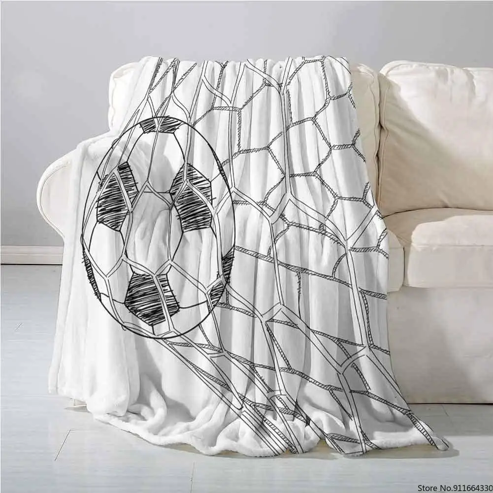 Спортивный декор пляжное одеяло футбольный мяч в сетке позиция спортивные