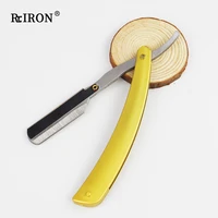 riron senior straight stainless steel razor for mens shaver professional barber beard shaving and care shaving knives
