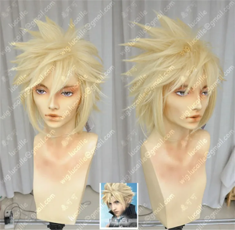 Final Fantasy XV Prompto Argentum короткий льняной блондин косплей костюм парик термостойкие