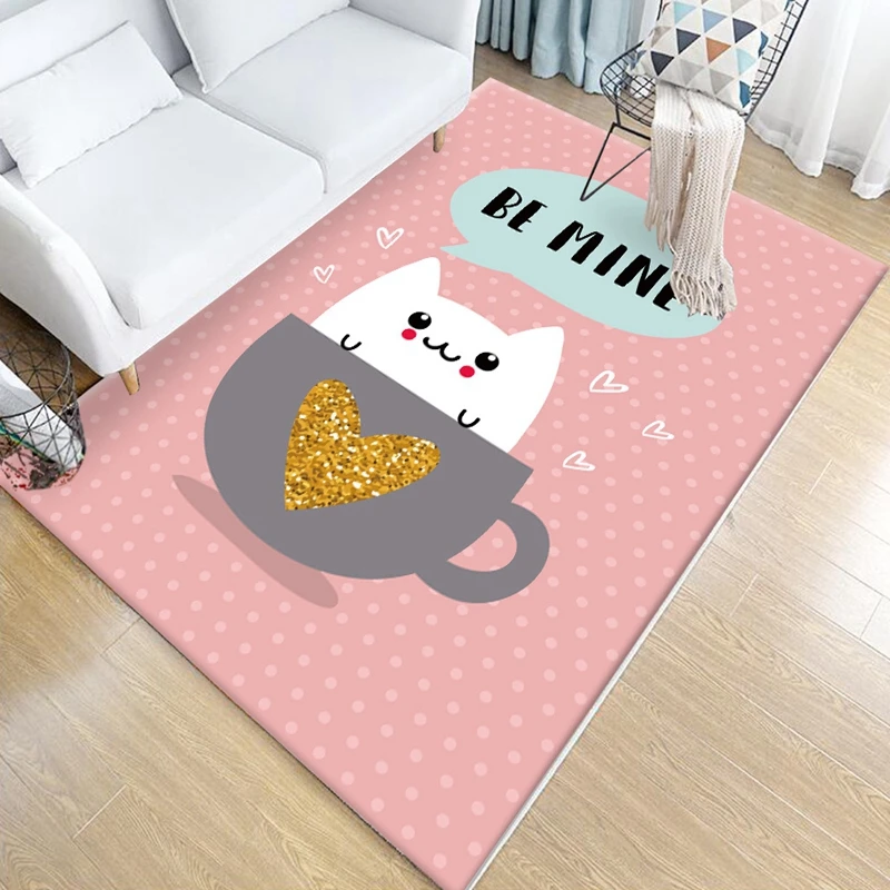 Мультяшный Детский ковер с рисунком лисы Совы медведя в скандинавском стиле