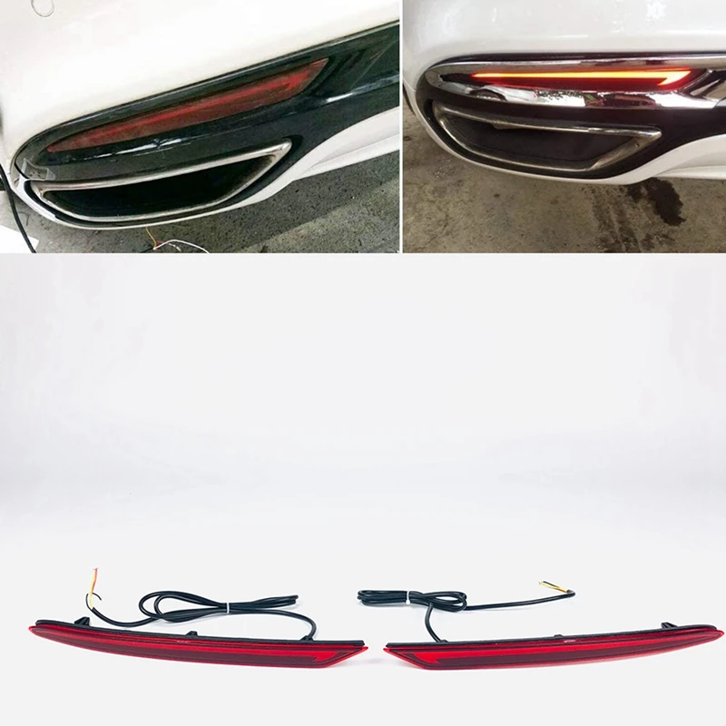 

LED Rear Bumper Reflector Turn Signal Brake Tail Lights Lamps for Ford Mondeo 2019-2020