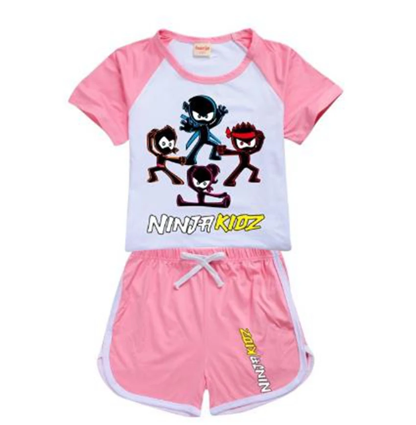 NINJA KIDZ 100-170 новинка футболка шорты Повседневный Спортивный костюм Детская