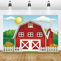laeacco photography backdrop cartoon rural farm baby newborn birthday customized banner photocall background for photo studio