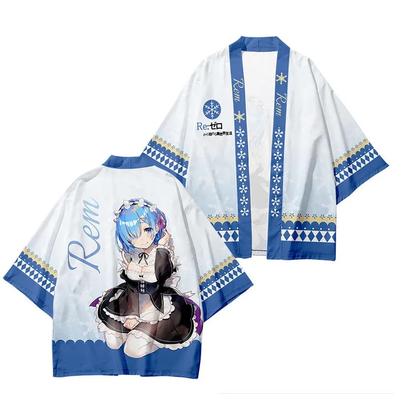 Кимоно REM RAM для косплея японская одежда юката Re:Zero начиная жизнь в другом мире