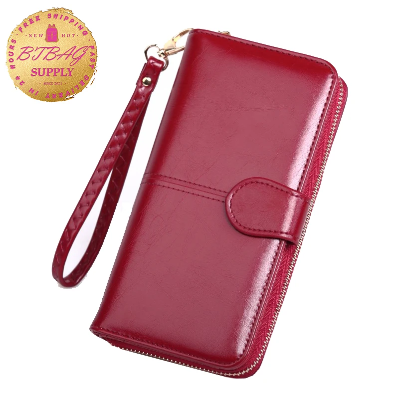 

2021 Large Capacity Pu Leather Women Wallets Purses Fashion Top Quality Money Coin Holder Zipper Card Holder Purse for Women
