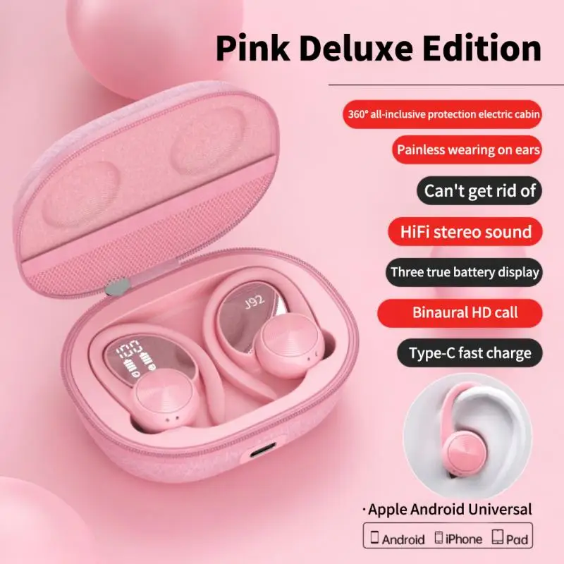 

Sports Bluetooth Earphones Wireless Earbuds For Xiaomi Iphone HiFi Stereo Music Headsets With Microphone Handsfree Headphones