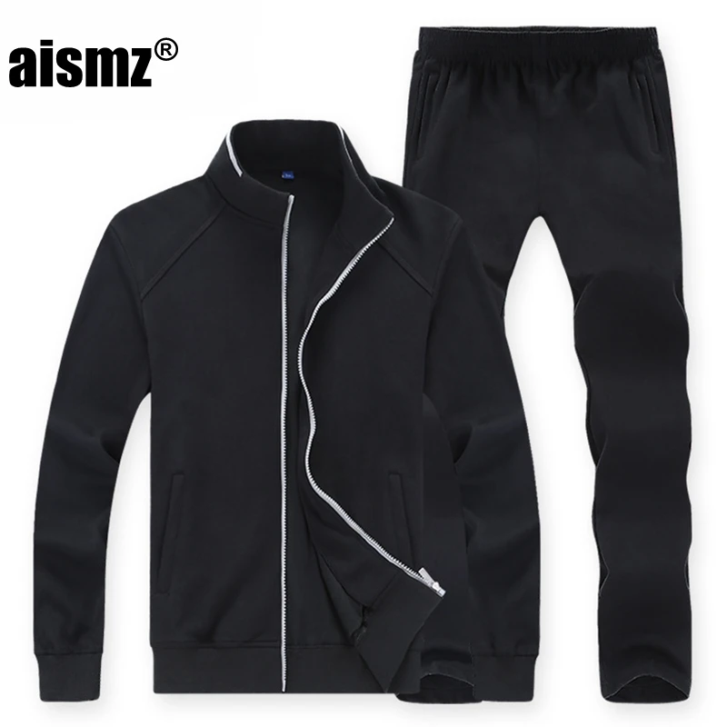 Aismz, весна, осень, зима, мужской спортивный комплект, куртка+ штаны, спортивный костюм, комплект из 2 предметов, спортивный костюм, мужской комплект одежды, 8XL