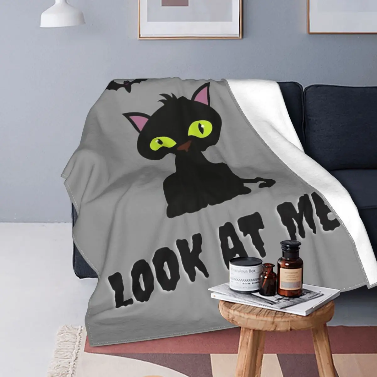 

Manta de gato черного цвета, colcha de cama a cuadros, toalla de playa, manta con capucha, ropa de cama de algodón