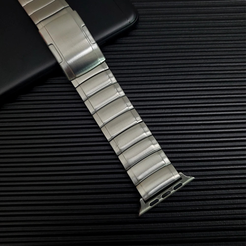 Складная застежка из нержавеющей стали ремешок для Apple watch band 44 мм 42 мм 40 мм 38 мм ссылка браслет для iWatch серии 4 5 металлический ремешок для часов
