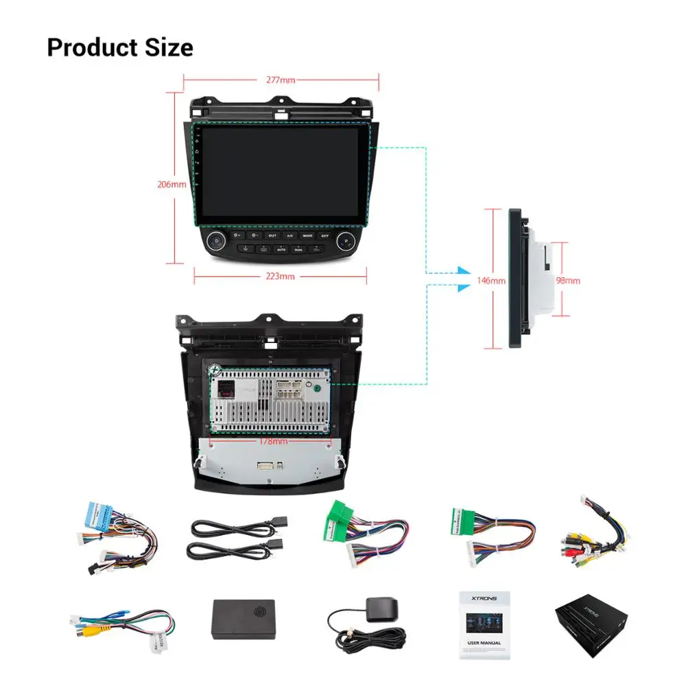 XTRONS 10 1 &quotips Android OS DSP Автомобильный мультимедийный стерео радио плеер для HONDA Accord