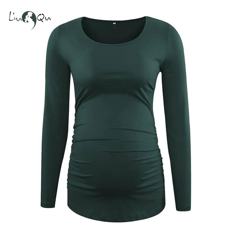 Женская одежда с длинным рукавом для будущих мам Топ Блузы беременных
