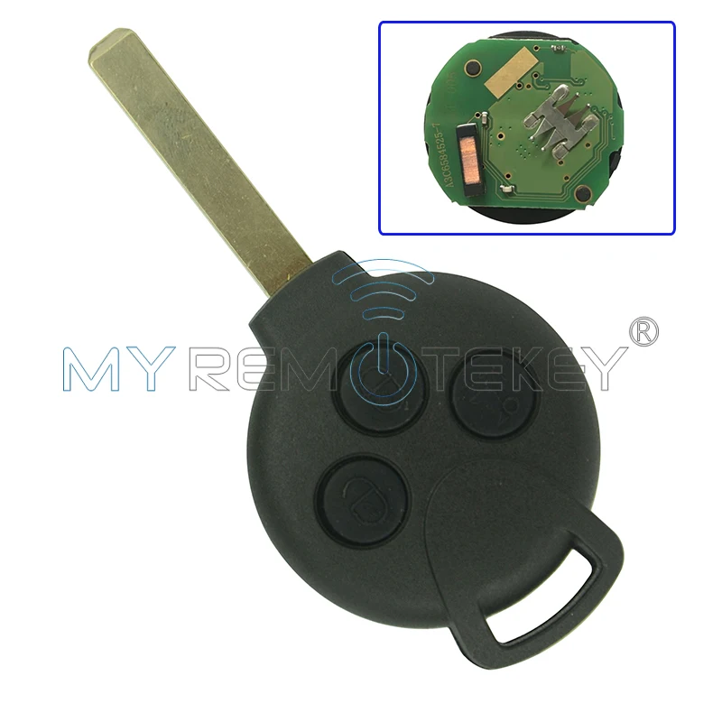 5 шт. деталь 3 кнопки 434 МГц 7941 чип для Smart Fortwo 2007 2008 2009 2010 2011 2012 2013 remtekey|chip car key|chip keyschip