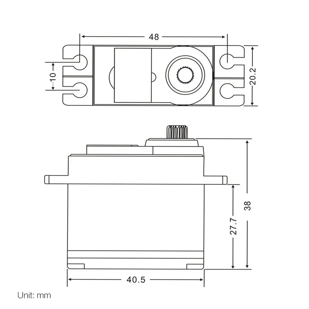 металлическая шестерня servo 48 6 в