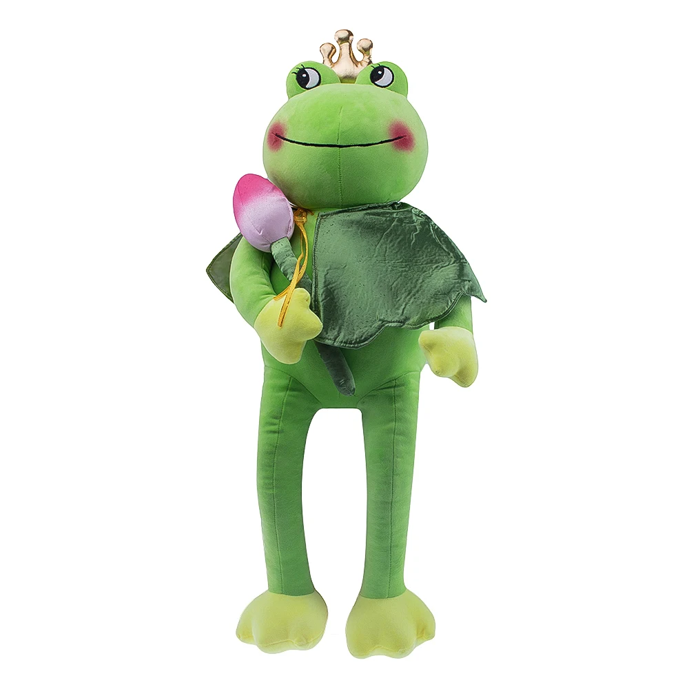 

Beautiful soft plush toy frog with crown, stuffed animal toys, Children's gift
