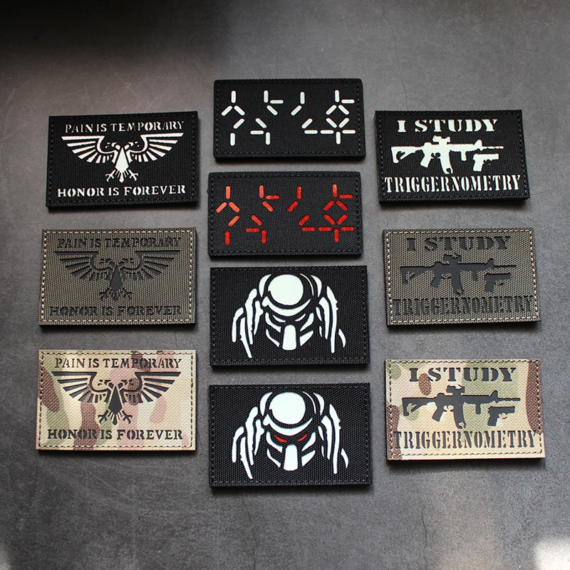 

IR Luminous Patches Velcro Morale Chapter Laser Engraved Armband Dark Predator Predator Anime Honor Eagle