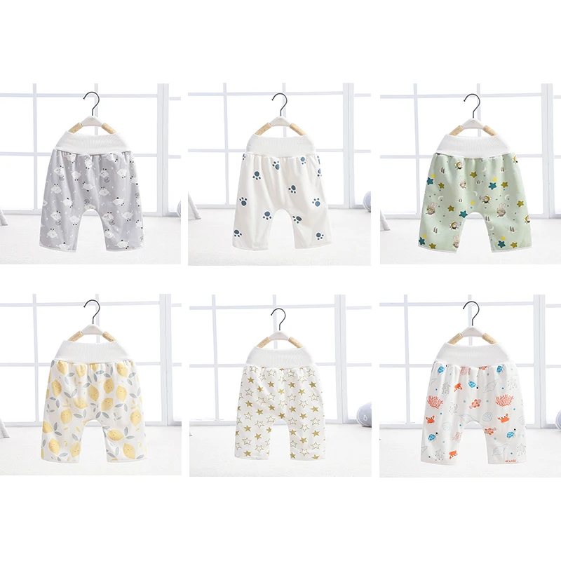 

Cotton Baby Training Pants Absorbent Shorts Nappy Diaper Skirt Leakage Mat Cover Sleeping Bed Clothes Can Be Washed Baby Diapers