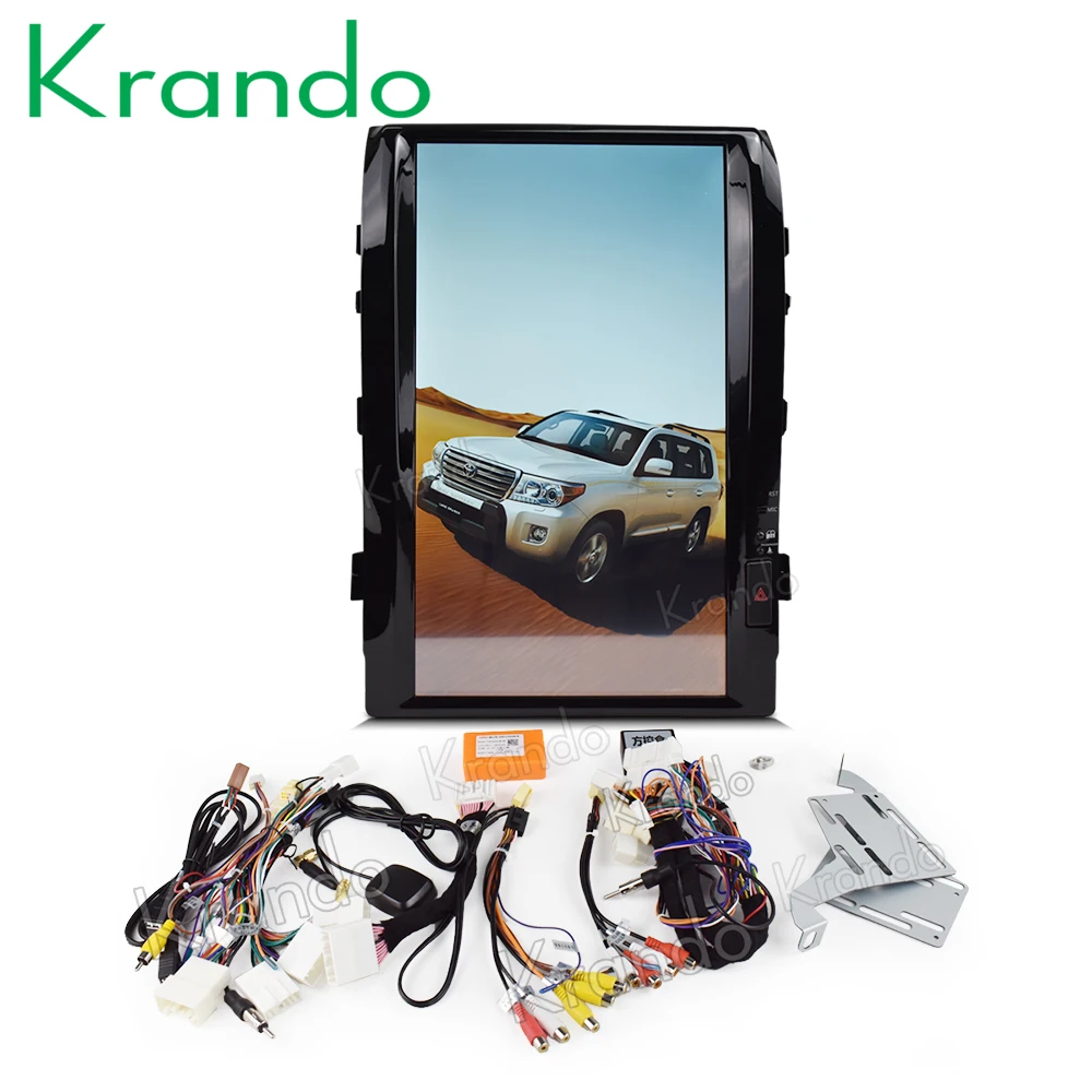 

Krando Android 9.0 16" verticial screen car radio gps for Toyota Land Crusier 200 2008-2015 VX-R GX-R with carplay autoradio