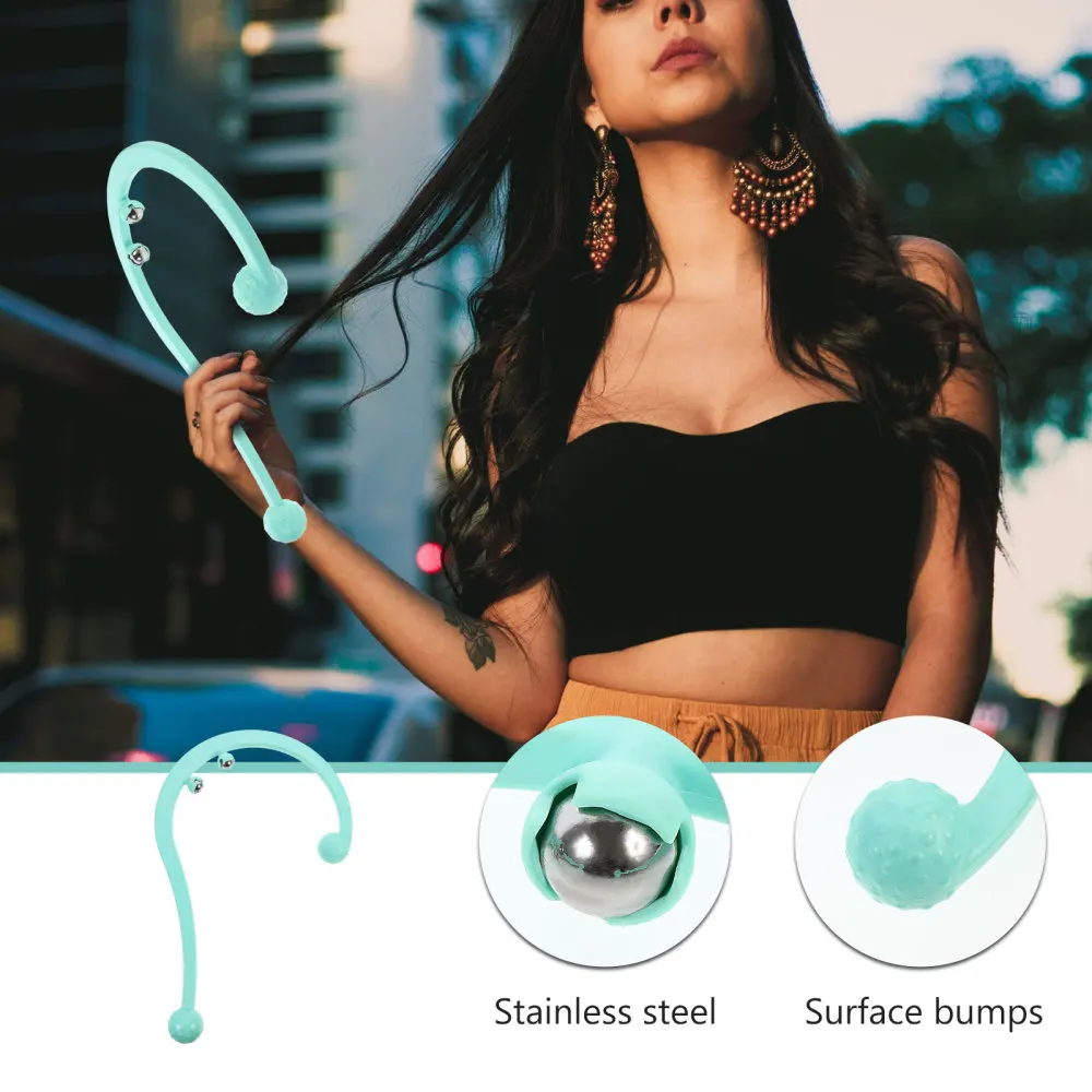 

1Pc Neck Massager Back Massaging Tool Muscle Fascia Home Massager (Green)