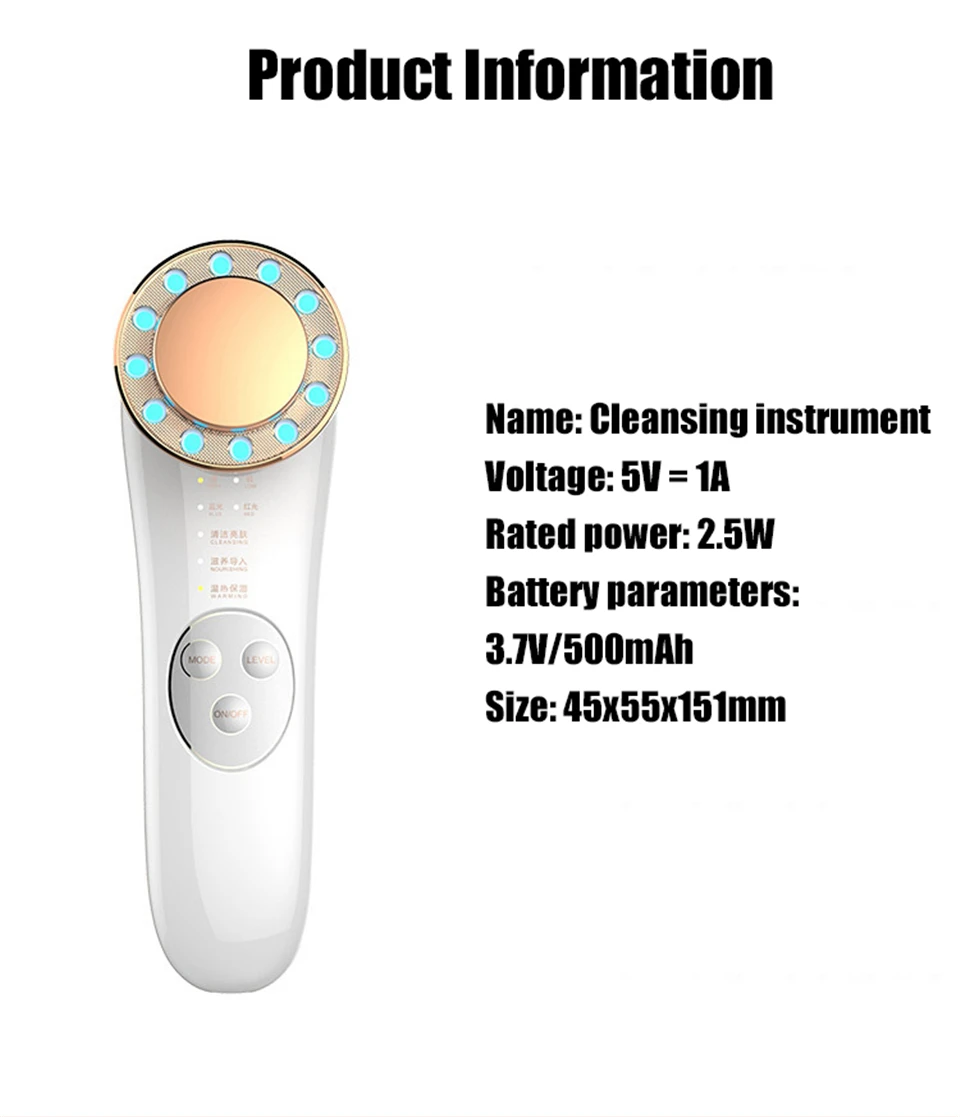 Мезотерапия для лица Электропорация радиочастотный светодиодный фотон подтягивающий уход за кожей лица