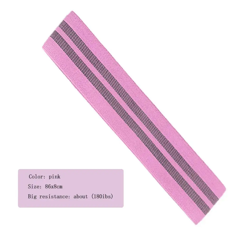 Pink 86x8CM Унисекс бедра Фитнес Сопротивление Сила Йога упражнения ягодицы ноги эластичные ленты женские приседания Фитнес Круг удобные - Цвет: Pink 86x8CM