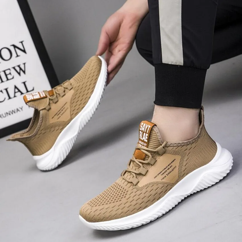 

Men shoes flying woven sports shoes 2021 summer new fashion casual shoes trend student running shoes