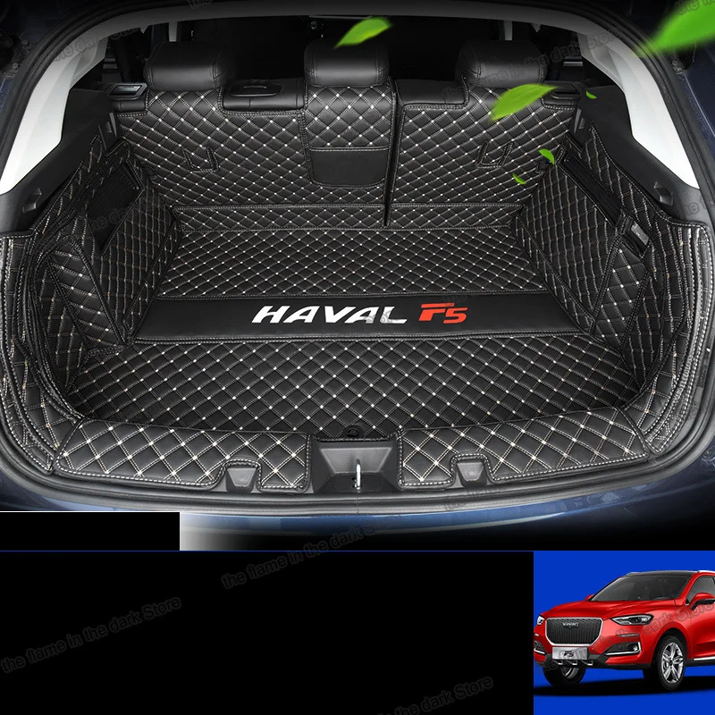 

leather car trunk mat for haval F5 2019 2020 2021 2022 cargo liner cover boot rear accessory interior detail auto styling seat