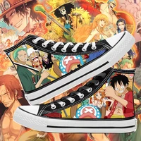 one piece anime cartoon students high help cosplay cos shoes canvas shoes casual comfortable men and women college