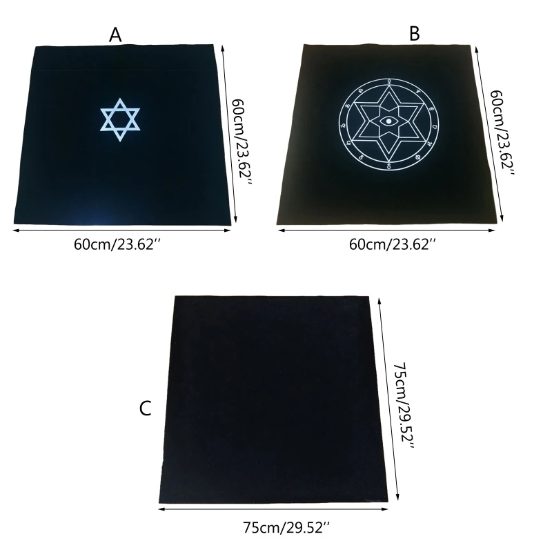 

Hexagram God Eyes Altar Cloth Witch Divination Astrology Tarot Cards Game Tablecloth Velvet Board Game Pad