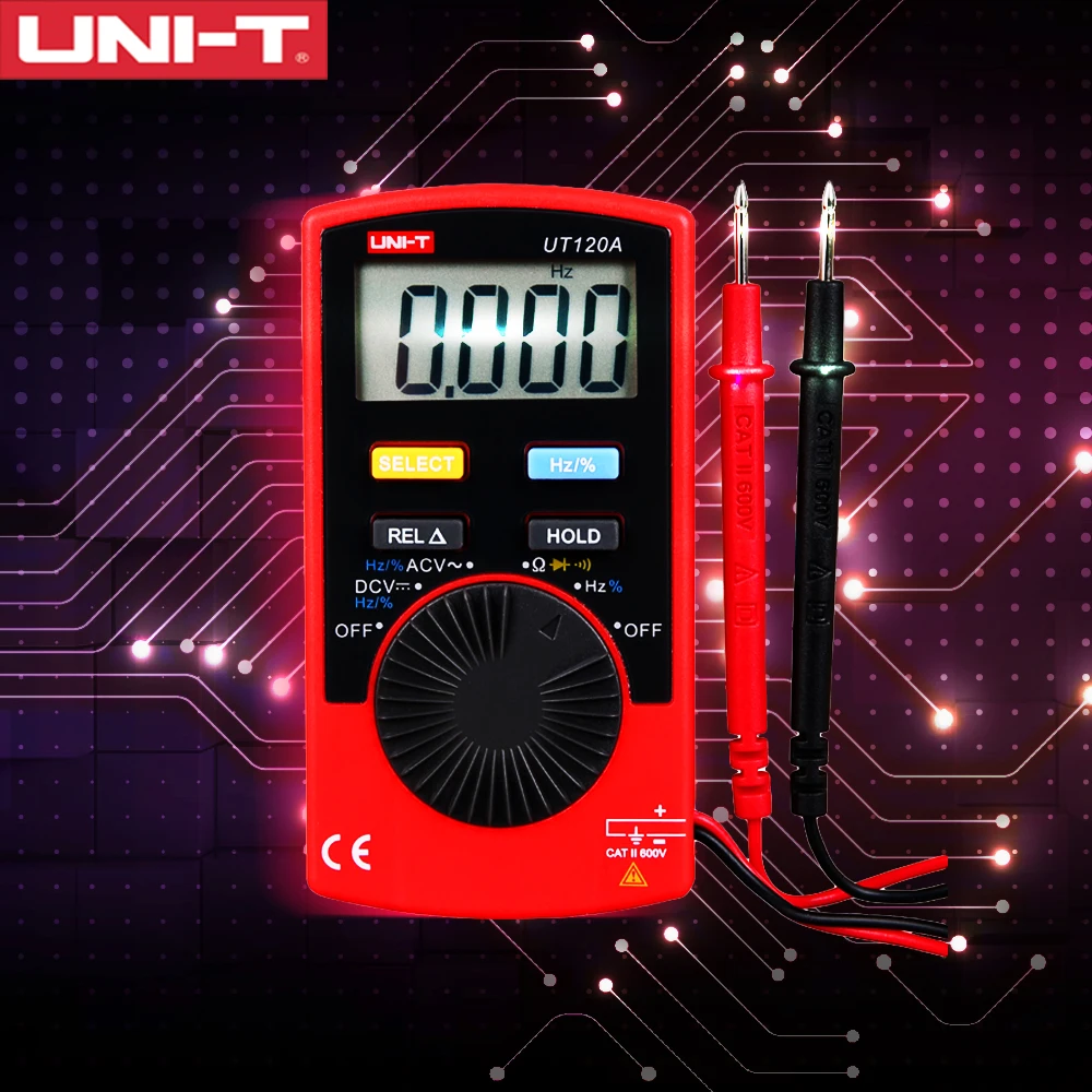 UNI T Ручной цифровой мультиметр UT120A UT120B UT120C 4000 Счетный дисплей Автоматический