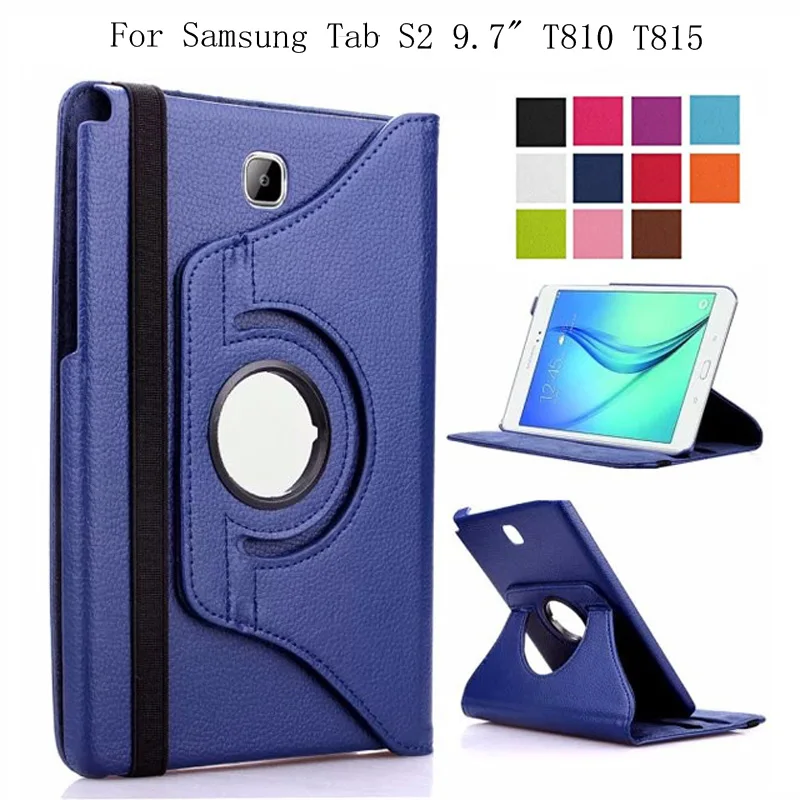 360 градусов вращающийся смарт-чехол для Samsung Galaxy Tab S2 9 7 T810/T815 T813 T819 защелкивающийся