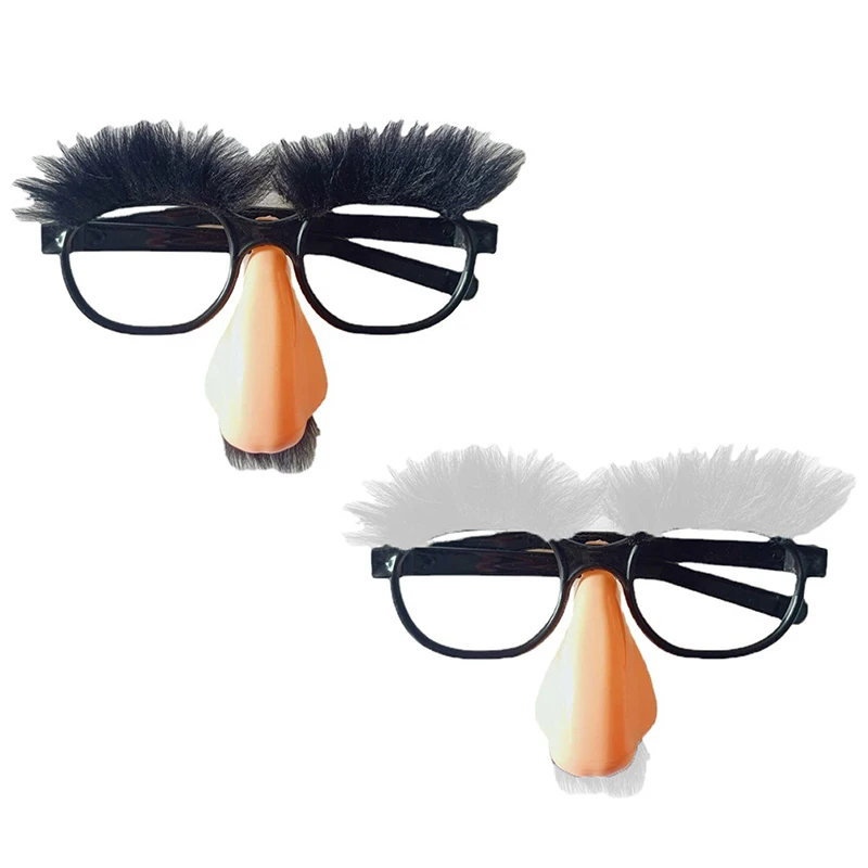 

Funny Tricky Glasses Halloween Disguise Glasses And Mustache Funny Adult Big Nose Festival Supplies Magician Funny Tricky Fool