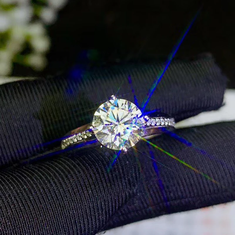 CoLife ювелирные изделия Цветок обручальное кольцо 1ct 2ct 3ct D Цвет муассанит 925