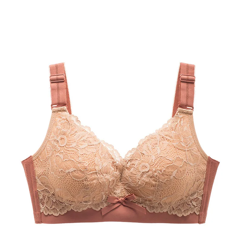 

Нижнее белье женское тонкое, большая грудь, маленький усадочный бюстгальтер, латекс, без косточек, толстые мм, регулируемый, с эффектом пуш-а...