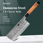 Нож-Кливер XINZUO 6,8 дюйма Janpanse, 67 слоев дамасской стали, узор, нож для резки мяса, Nakiri Gyuto, мясник, нарезка сантоку